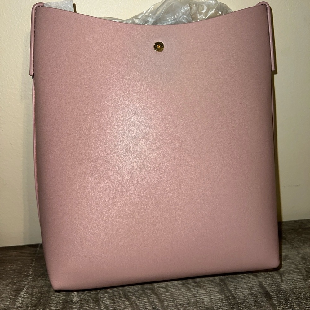 Anthropologie Samara Crossbody Bag In Peony Pink Blush Vegan Leather